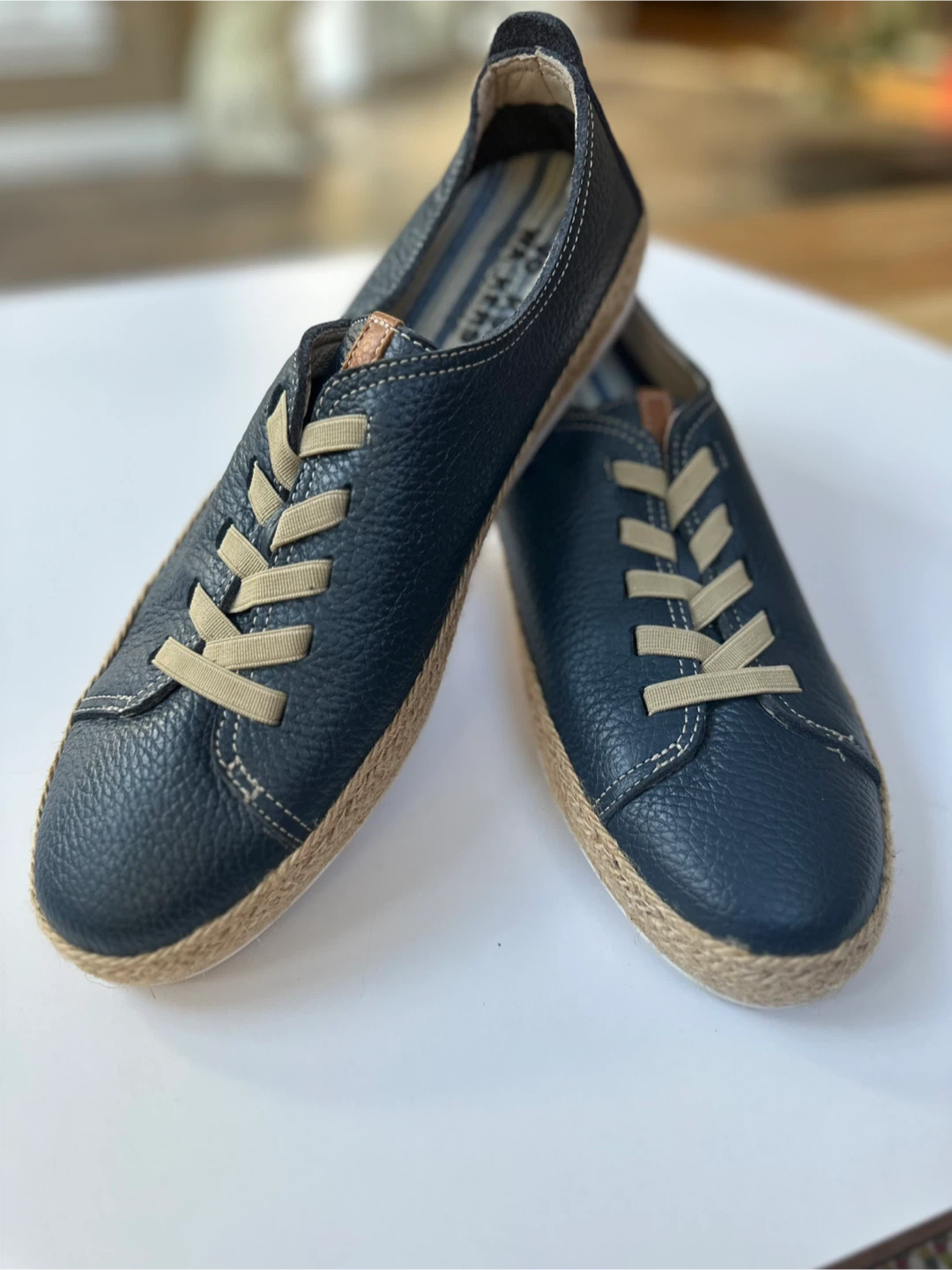 Volks Walkers Navy Blue Leather Espadrilles Sz. 10/EU41 - photo 2
