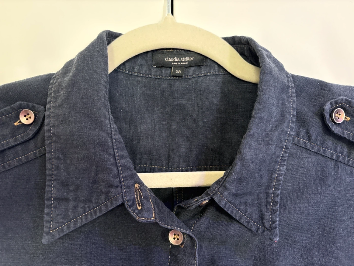 Claudia Sträter Navy Blue Button-Up Shirt Dress - photo 2