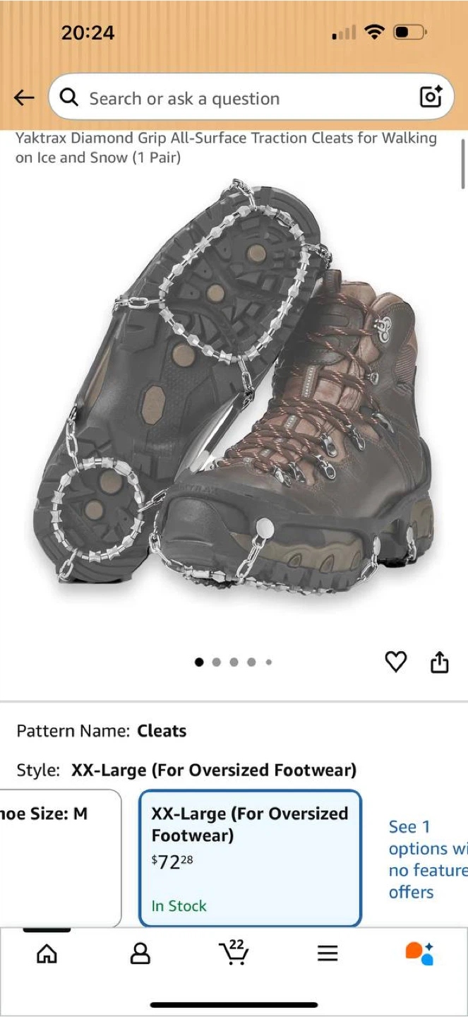 YakTrax Diamond Grip All-Surface Traction Cleats – NEW