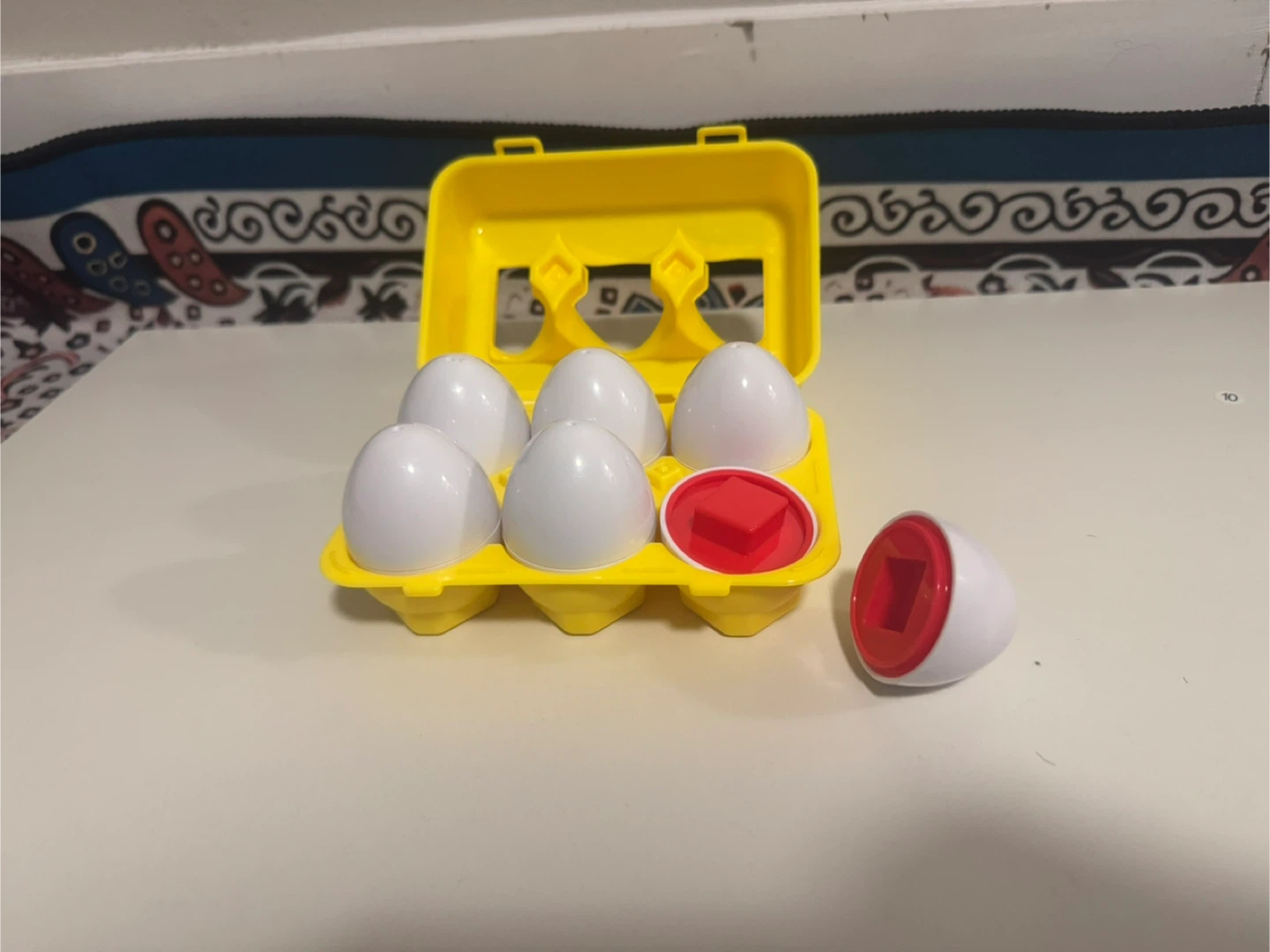Yellow Egg Carton Toy with 6 White Eggs - photo 4