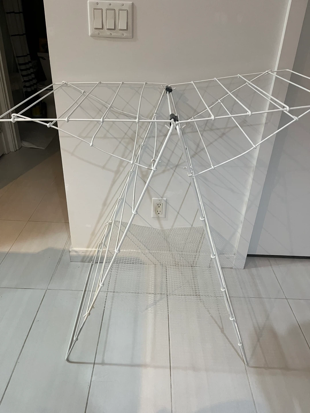 White Metal Folding Drying Rack