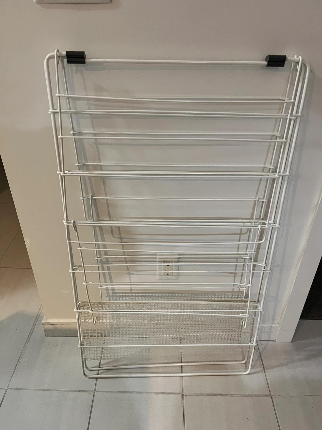 White Metal Folding Drying Rack - photo 2