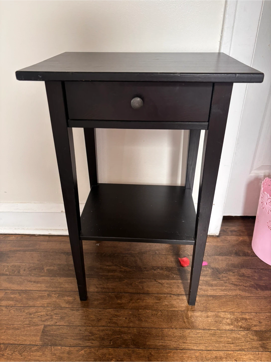 Black Side Table with Drawer
