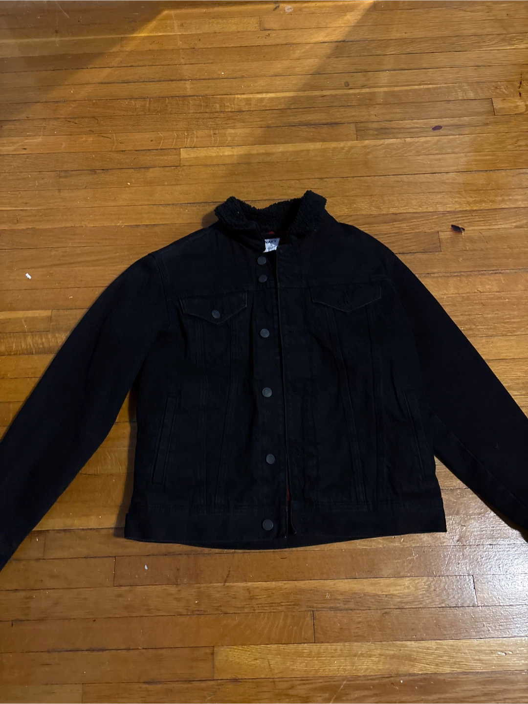 Old Navy Sherpa-Lined Denim Jacket Size S - photo 3