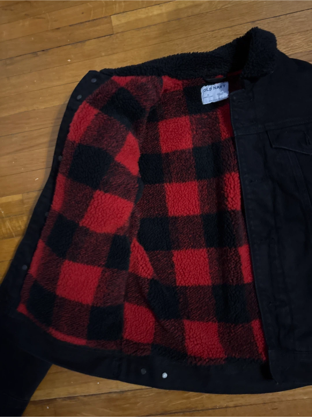 Old Navy Sherpa-Lined Denim Jacket Size S - photo 4