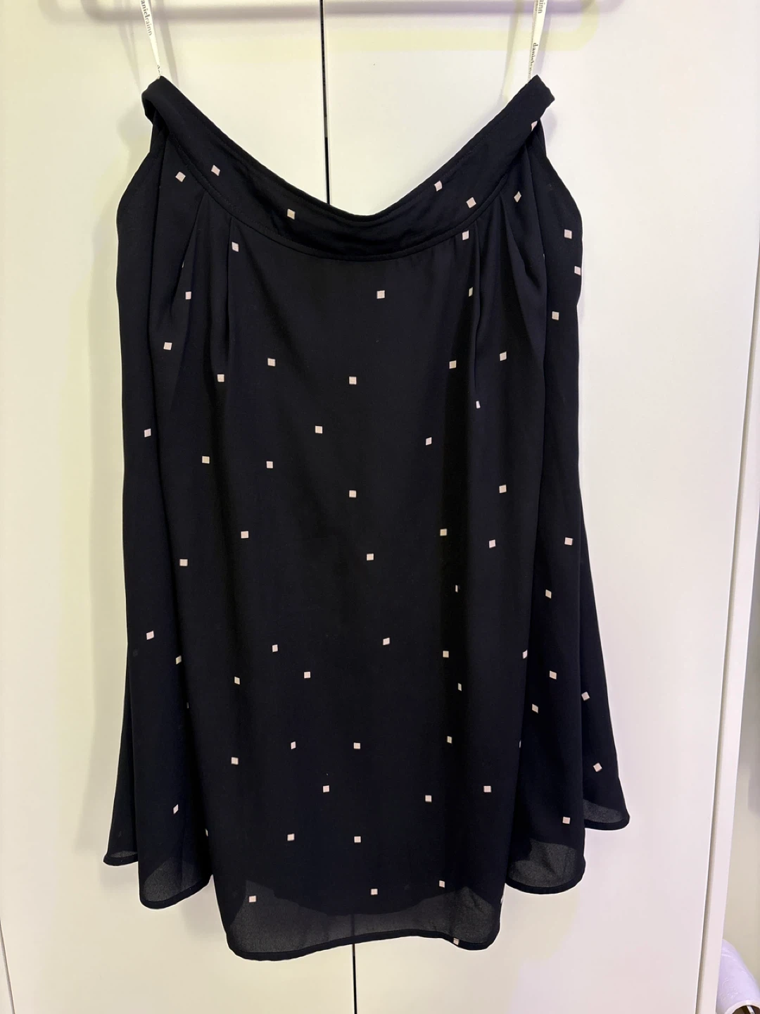 Daniel Rainn Black Square Print Midi Skirt - Size L