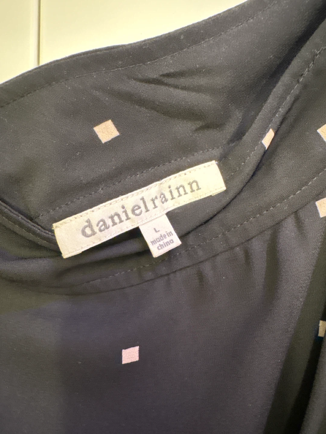 Daniel Rainn Black Square Print Midi Skirt - Size L - photo 2