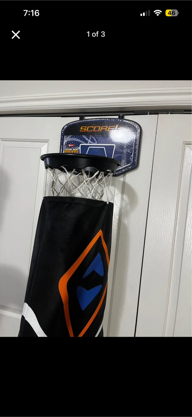 Laundry basketball hoop