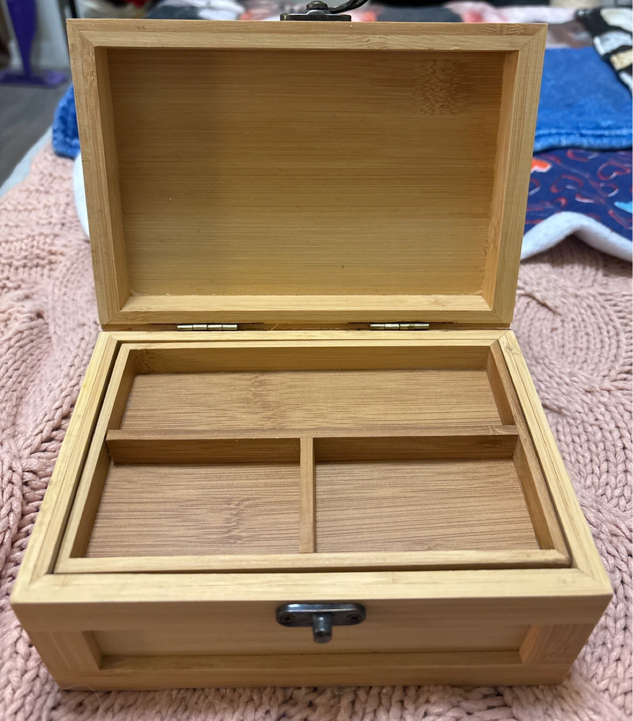 Bamboo Storage Box with Compartments - photo 2