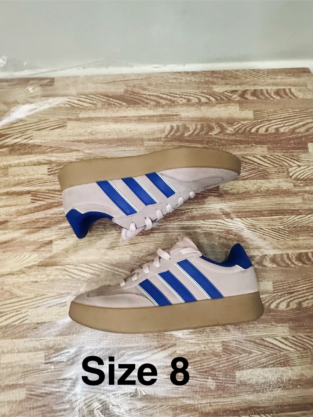 Adidas Pink & Blue Sneakers Size 8 - photo 2