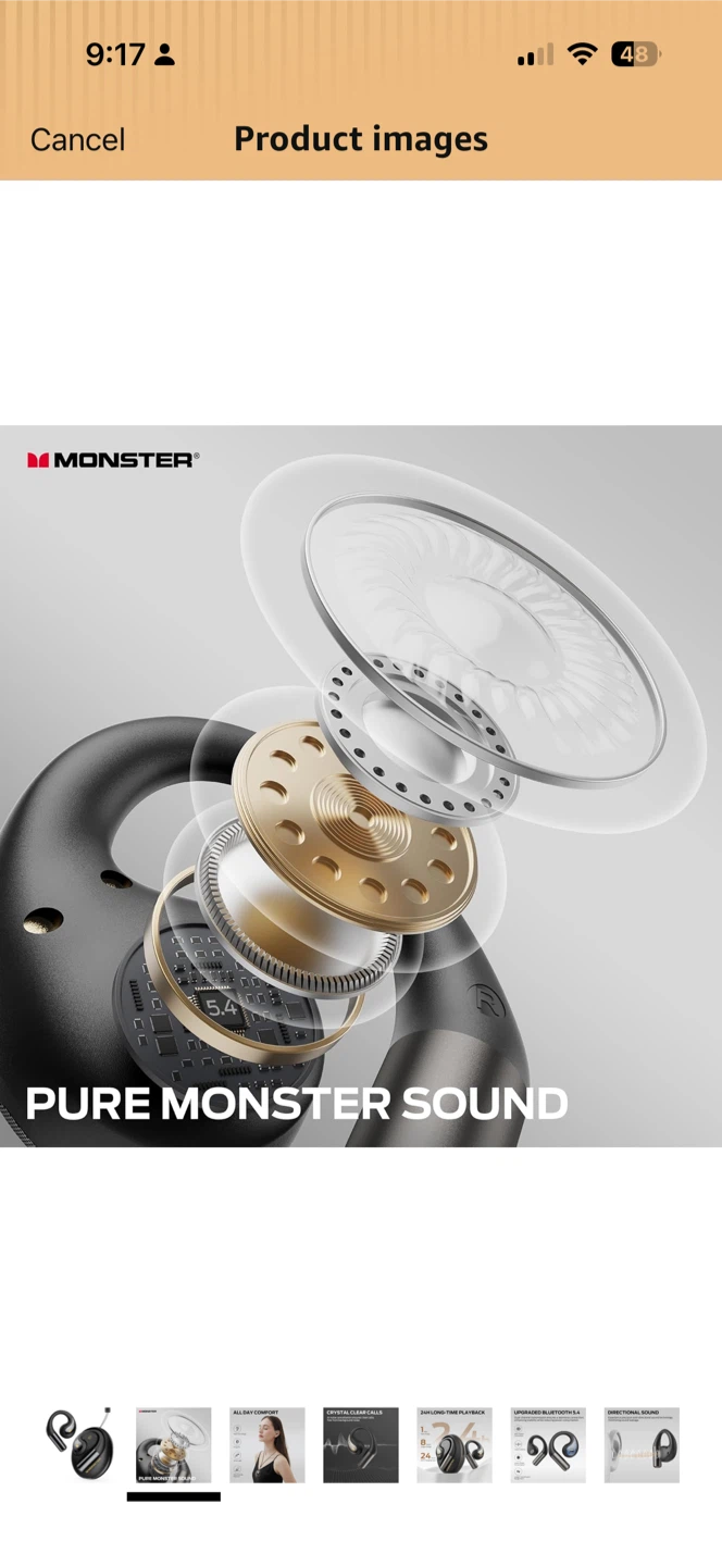 Monster True Wireless Earbuds - Black - photo 5