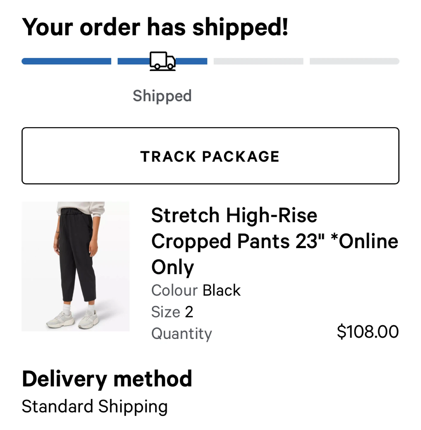 Lululemon Stretch High-Rise Cropped Pants Black Size 2 - photo 4
