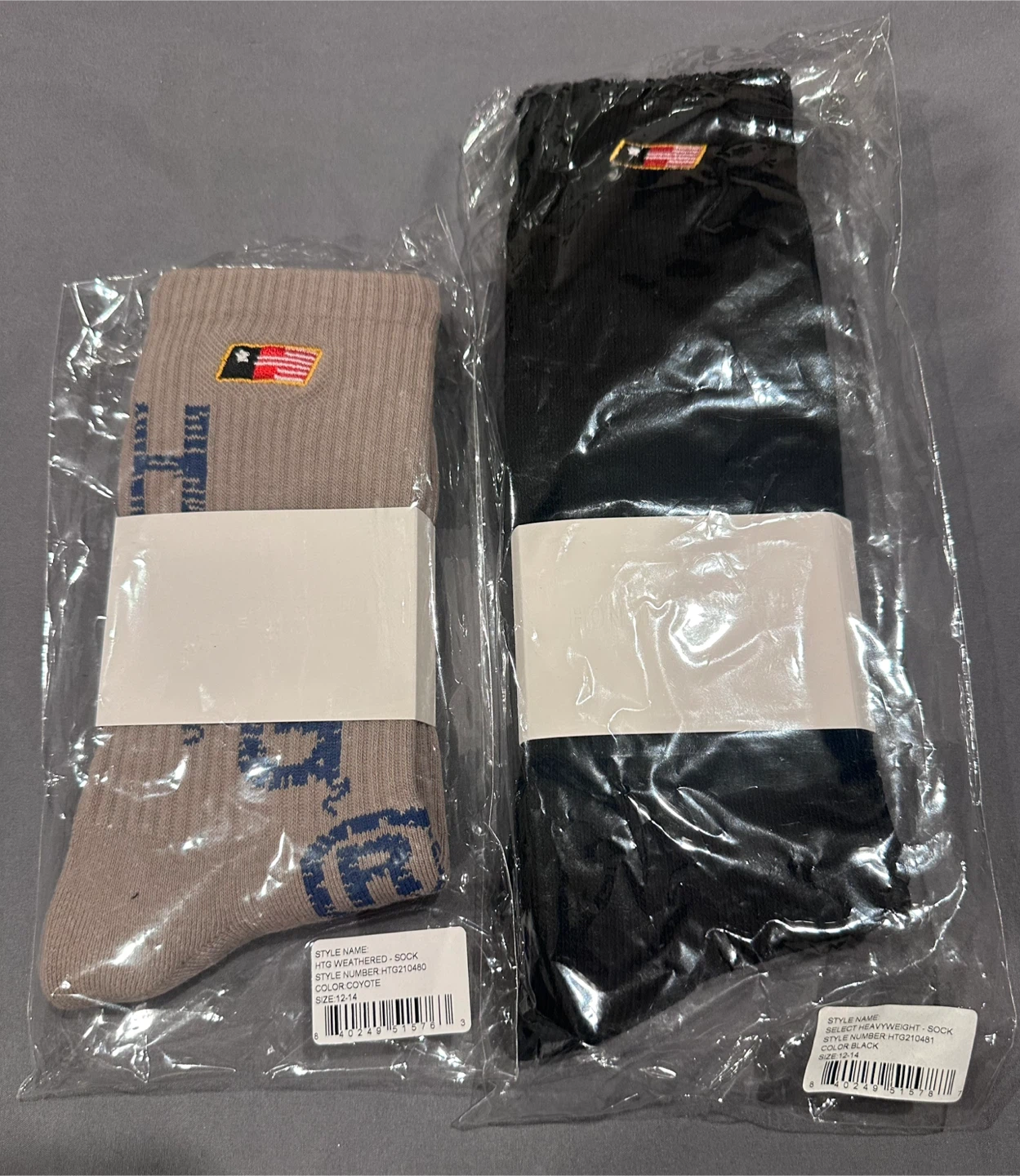 Honor The Gift, two pair of Socks. size 12 to 14.