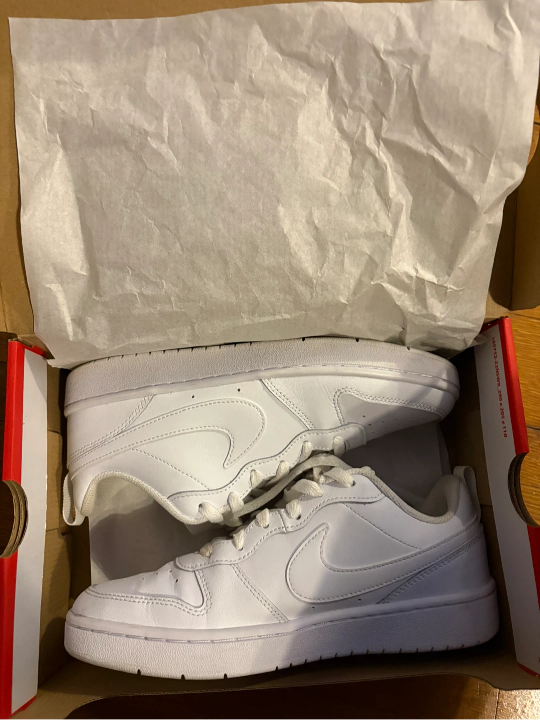 Nike Court Borough Low 2 (GS) White Shoes Size 7Y