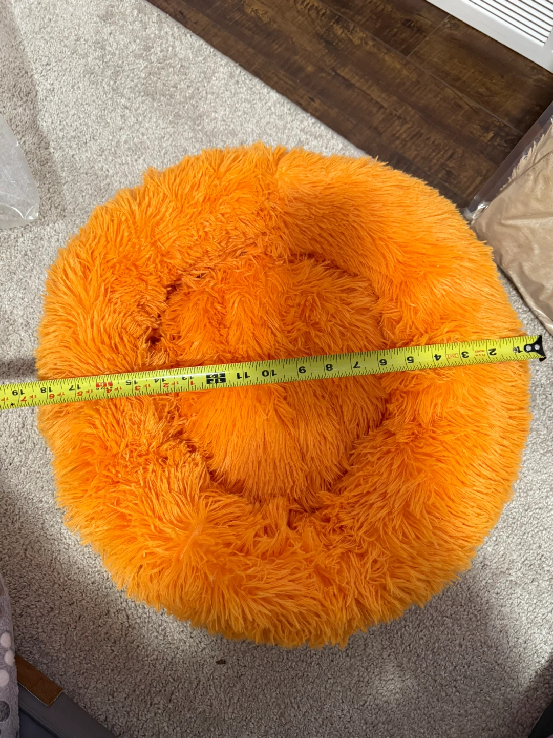 Orange Plush Pet Bed – Open Box – 23” Round 🧡 - photo 4