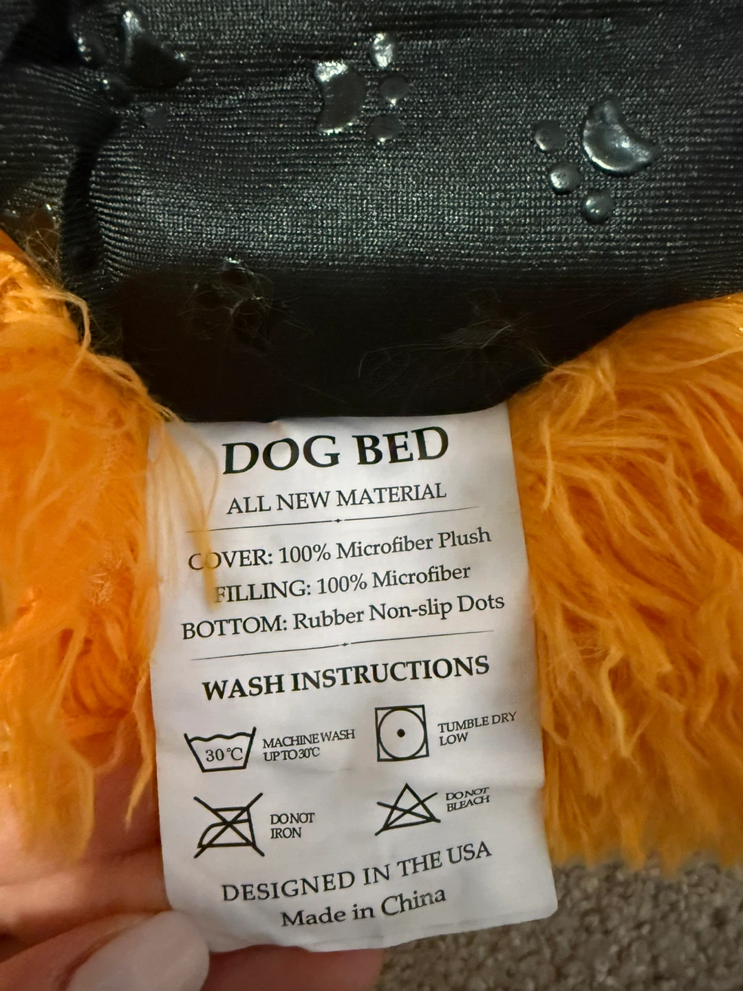 Orange Plush Pet Bed – Open Box – 23” Round 🧡 - photo 2