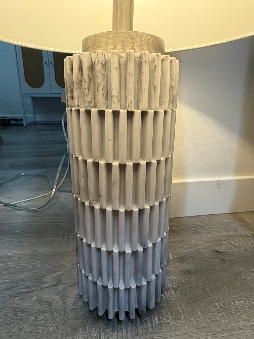 Textured Column Table Lamp - photo 2