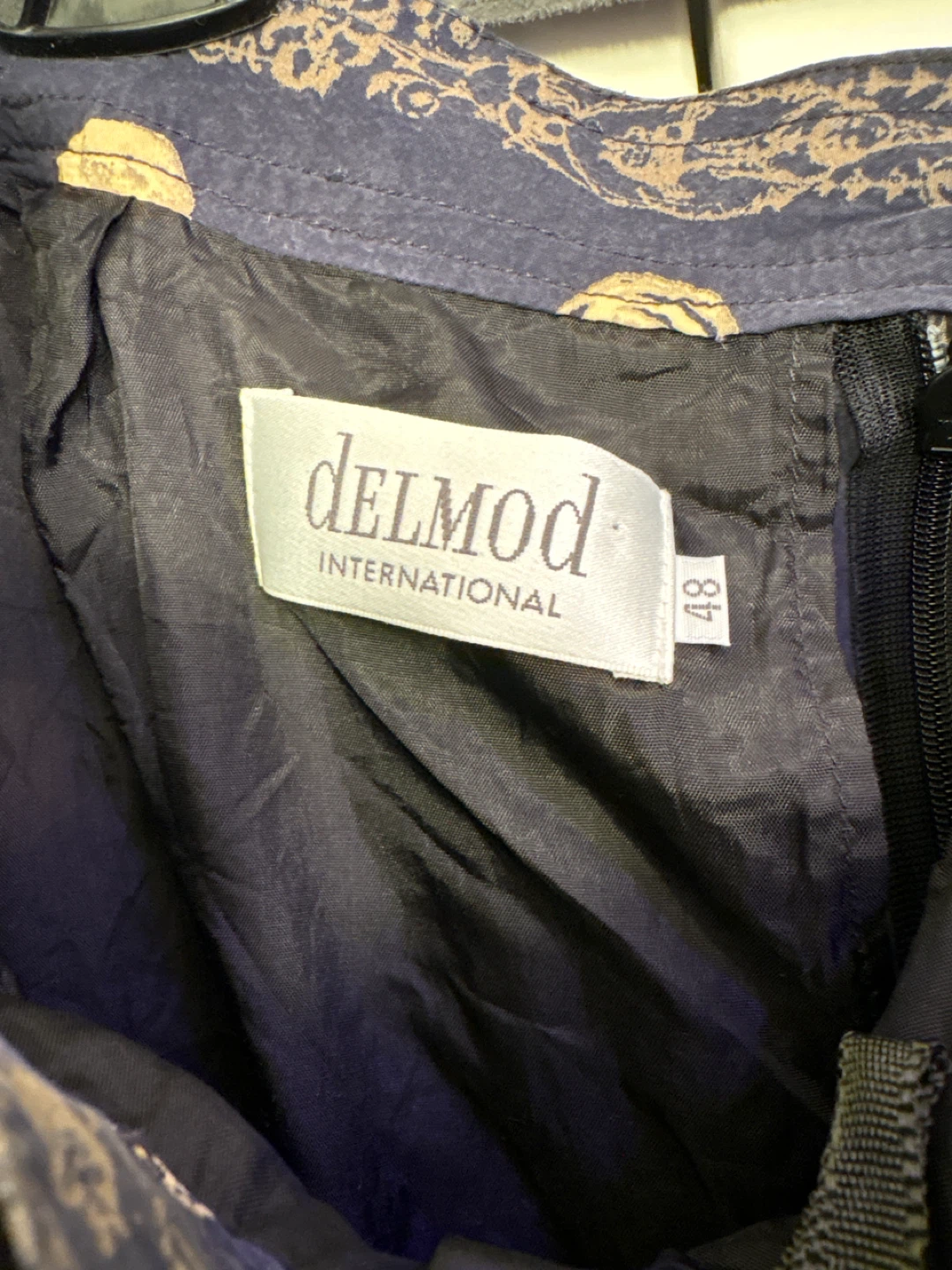 Delmod intl silk skirt lined with belt - photo 2