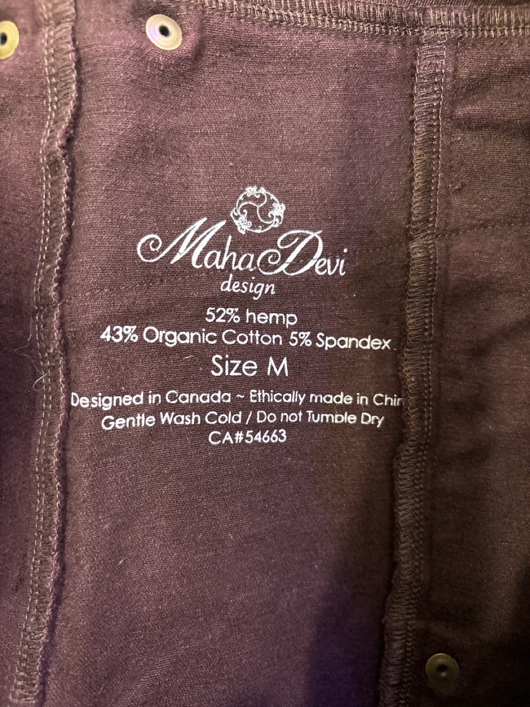 Maha Devi Design Hemp Blend Pants Size M - photo 2