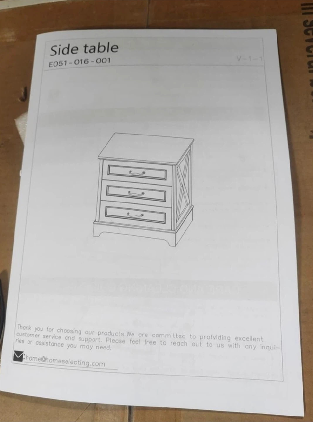1pc Classic White Wooden Nightstand - photo 3