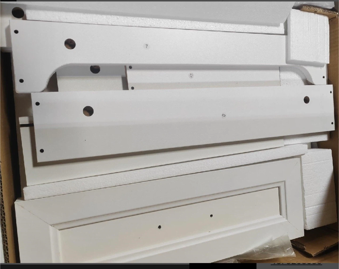 1pc Classic White Wooden Nightstand - photo 2