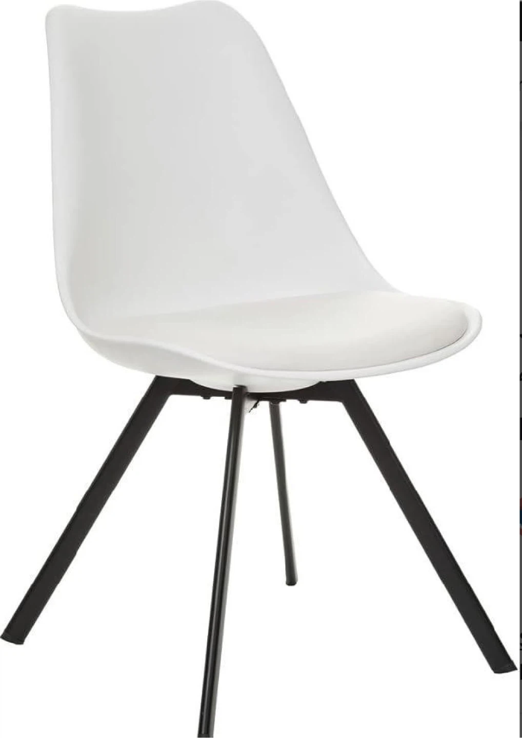 2pcs Modern White Shell Chairs - photo 2