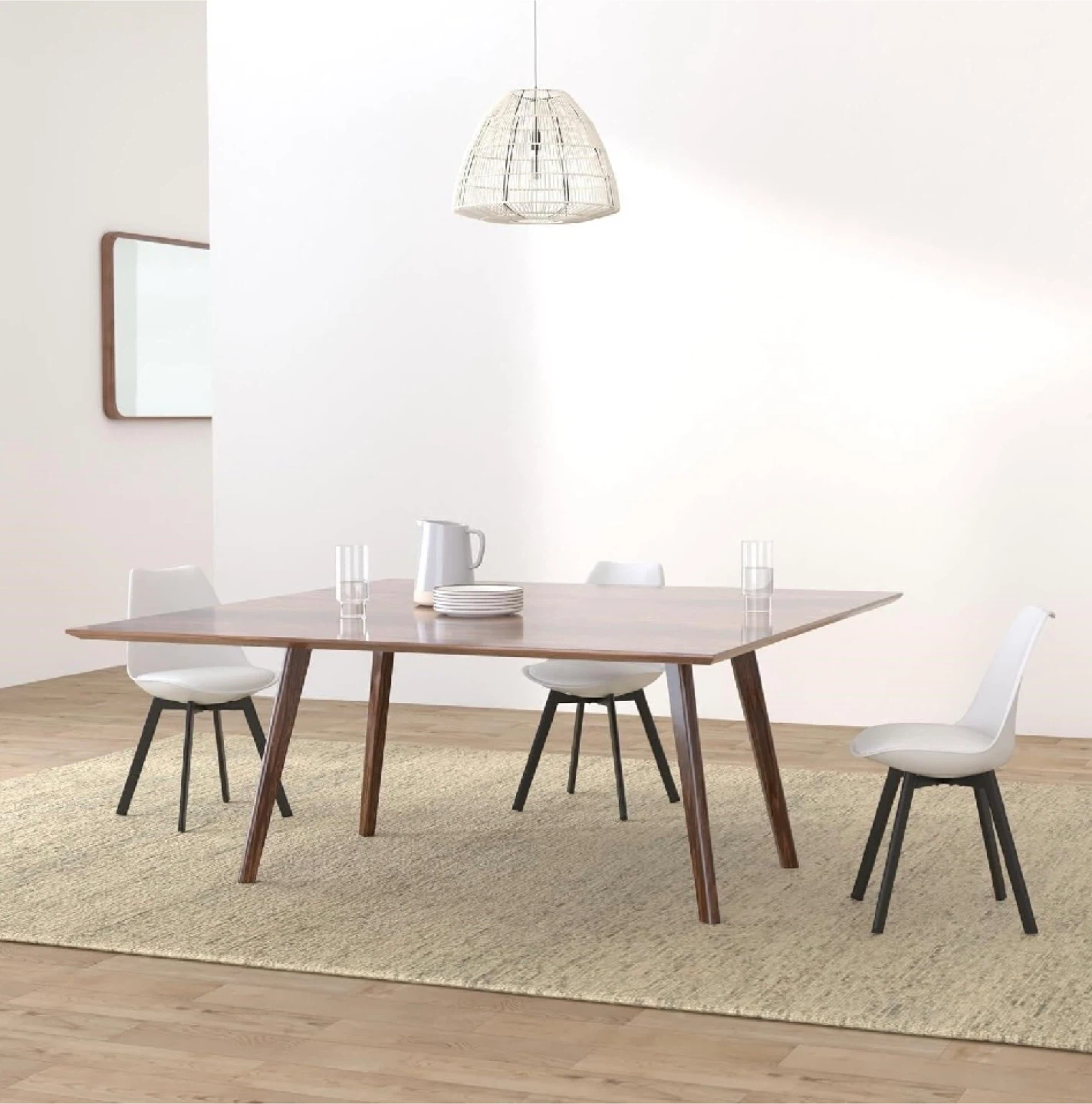 2pcs Modern White Shell Chairs