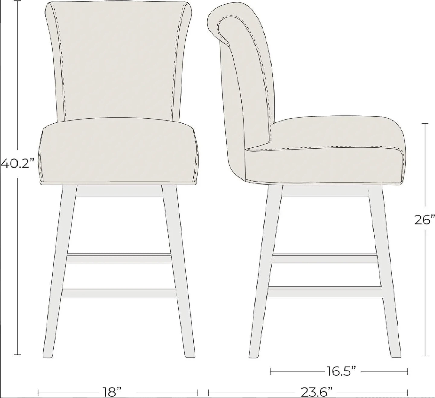 26 Inch Swivel Bar Stools Set of 2 - photo 2