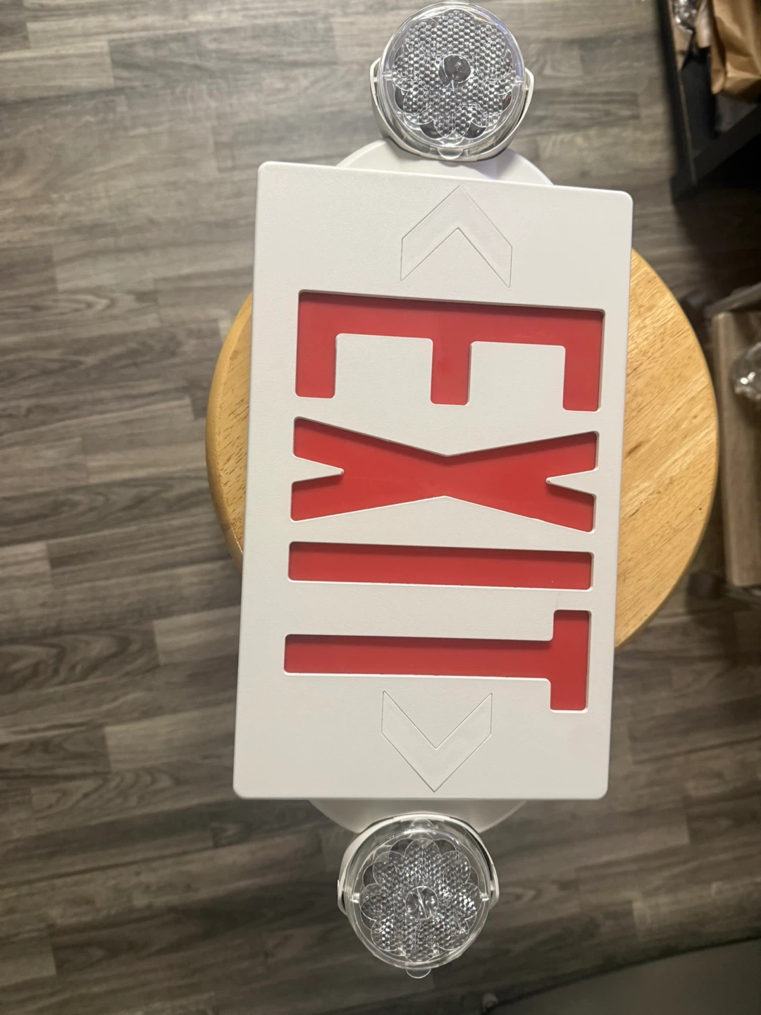 White LED Exit Sign Emergency Light - photo 3