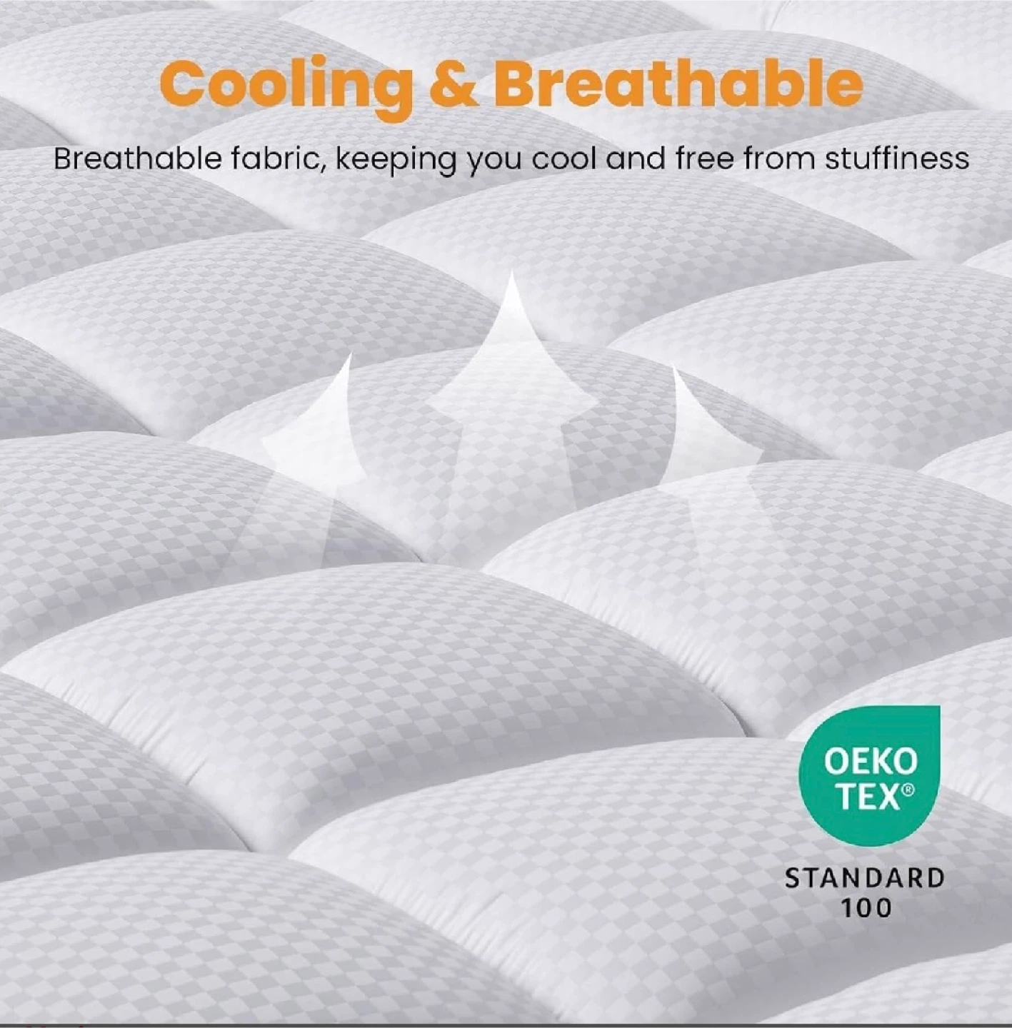 Sealed Queen Size Mattress Pad Fitted Sheet, White - photo 3