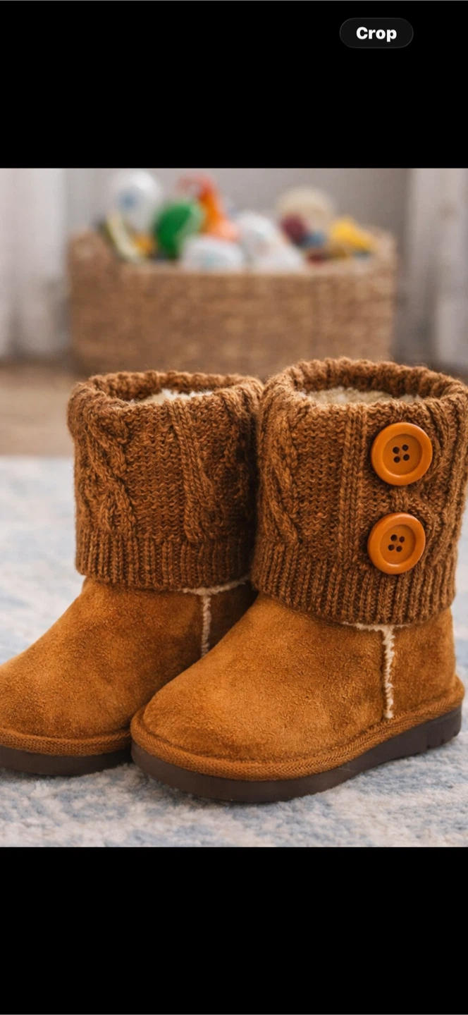 Toddler Faux Suede Winter Booties – EU 27 / US Toddler 10