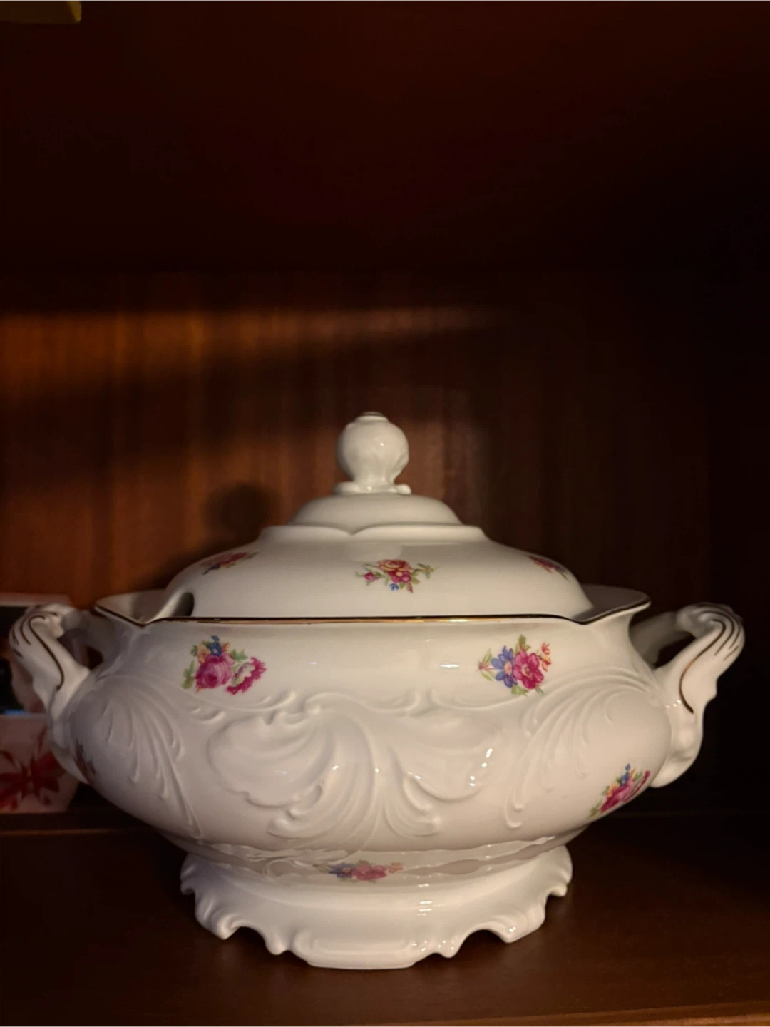 Porcelain Tureen with Floral Design