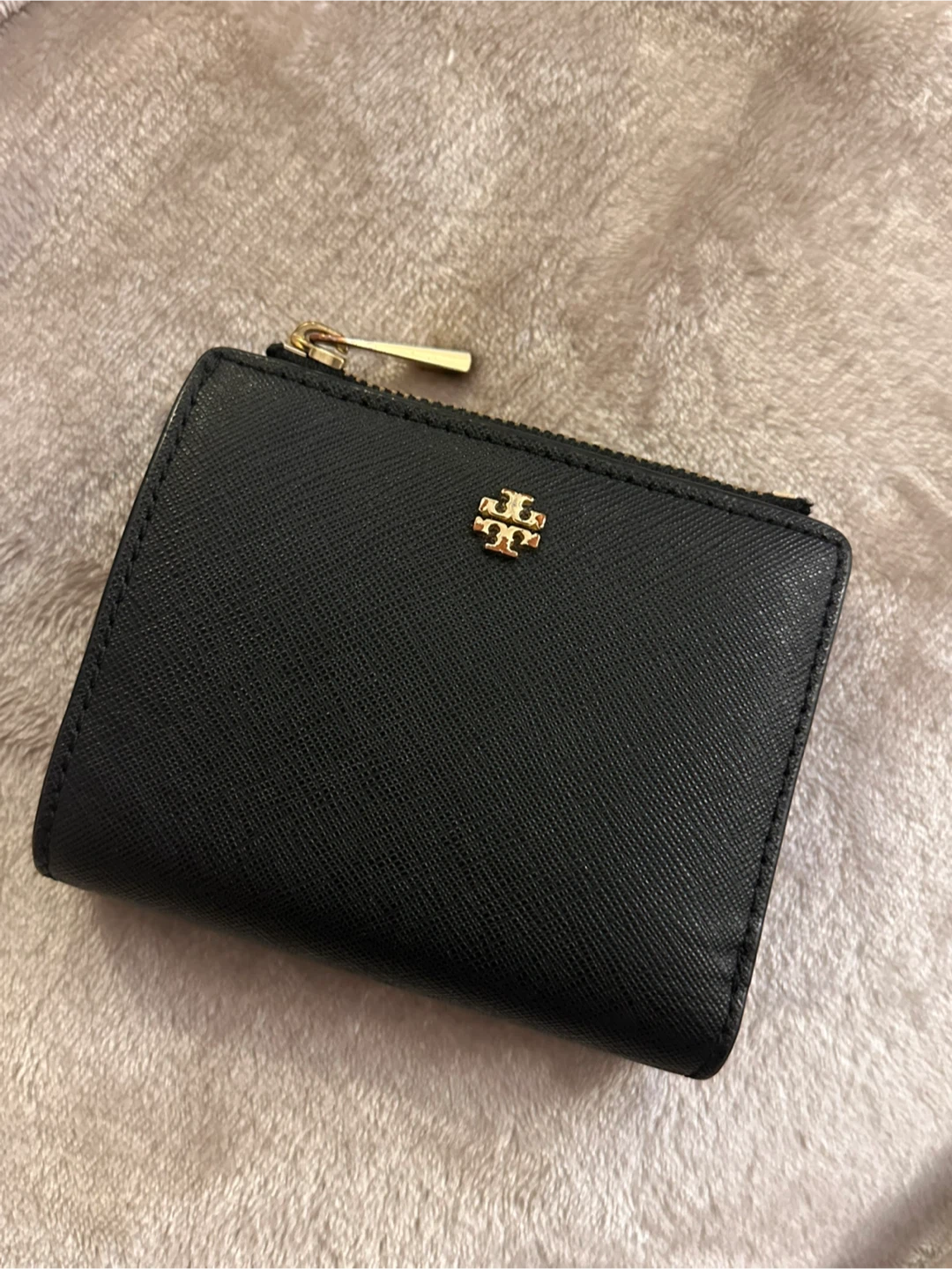Tory Burch Black Leather Bifold Wallet