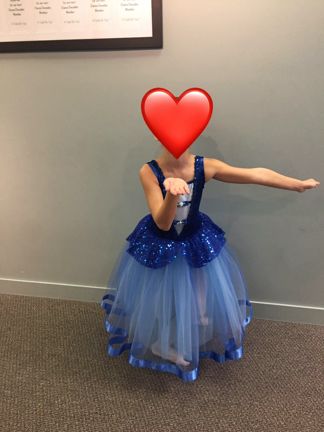 Girls Blue Sequin Tutu Dance Costume - photo 2