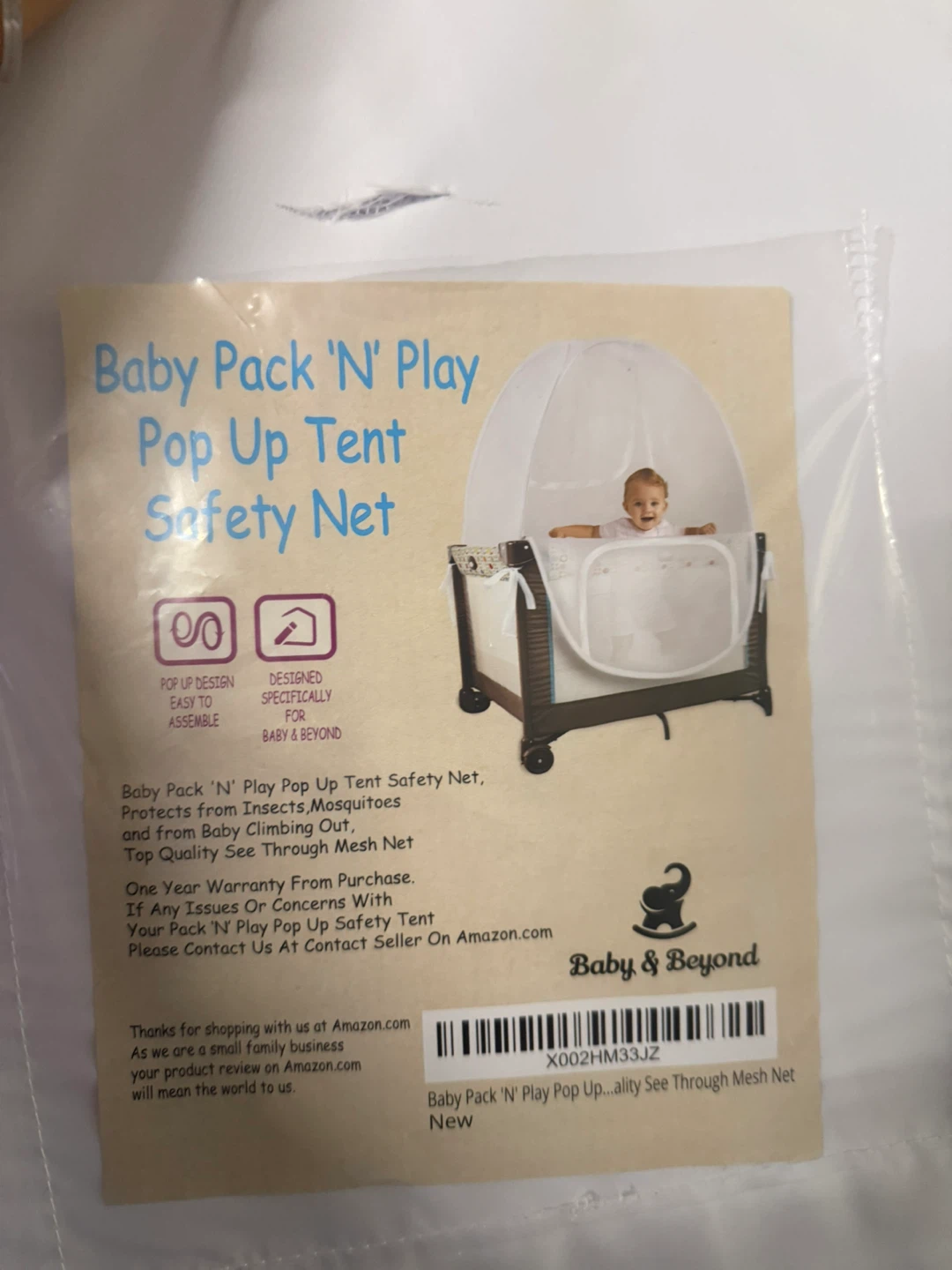 Baby Pack 'N Play Pop Up Tent Safety Net - photo 2