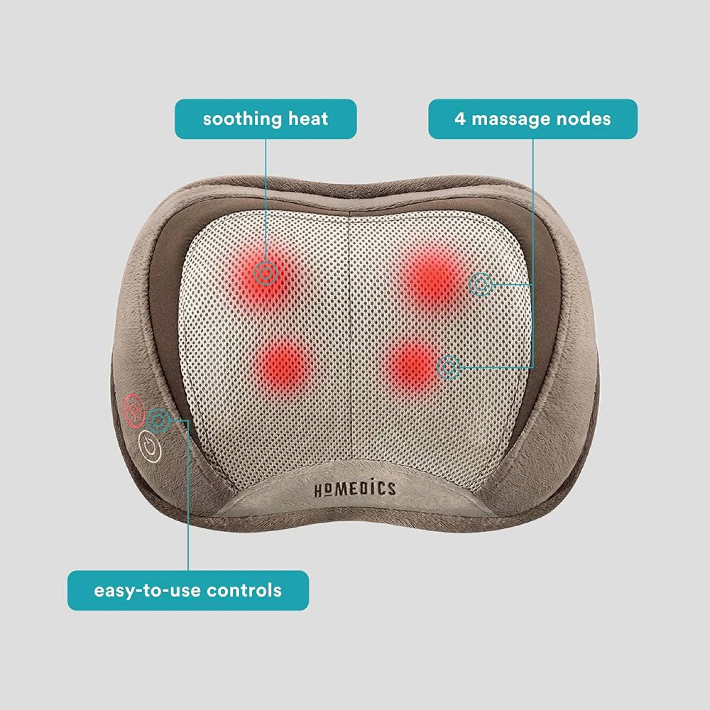 HoMedics Shiatsu Massage Pillow with Soothing Heat - photo 3