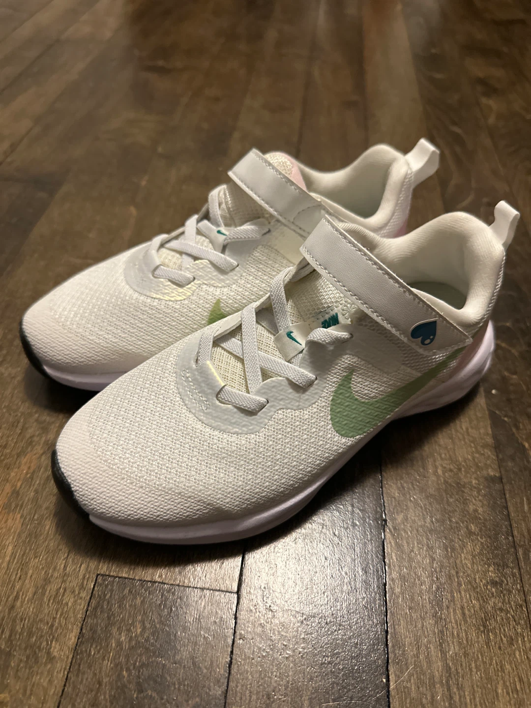 Nike Running Shoes White/Green/Pink US 13.5C