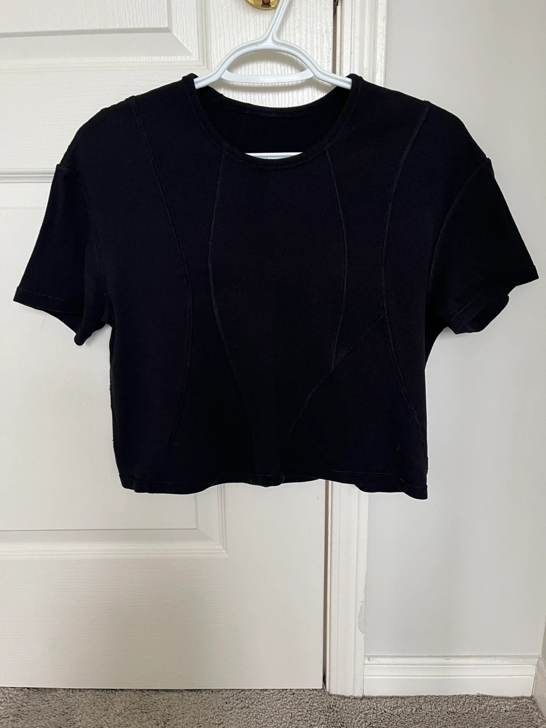 Ribbed Modal-Cotton T-Shirt - Size 4 - Black