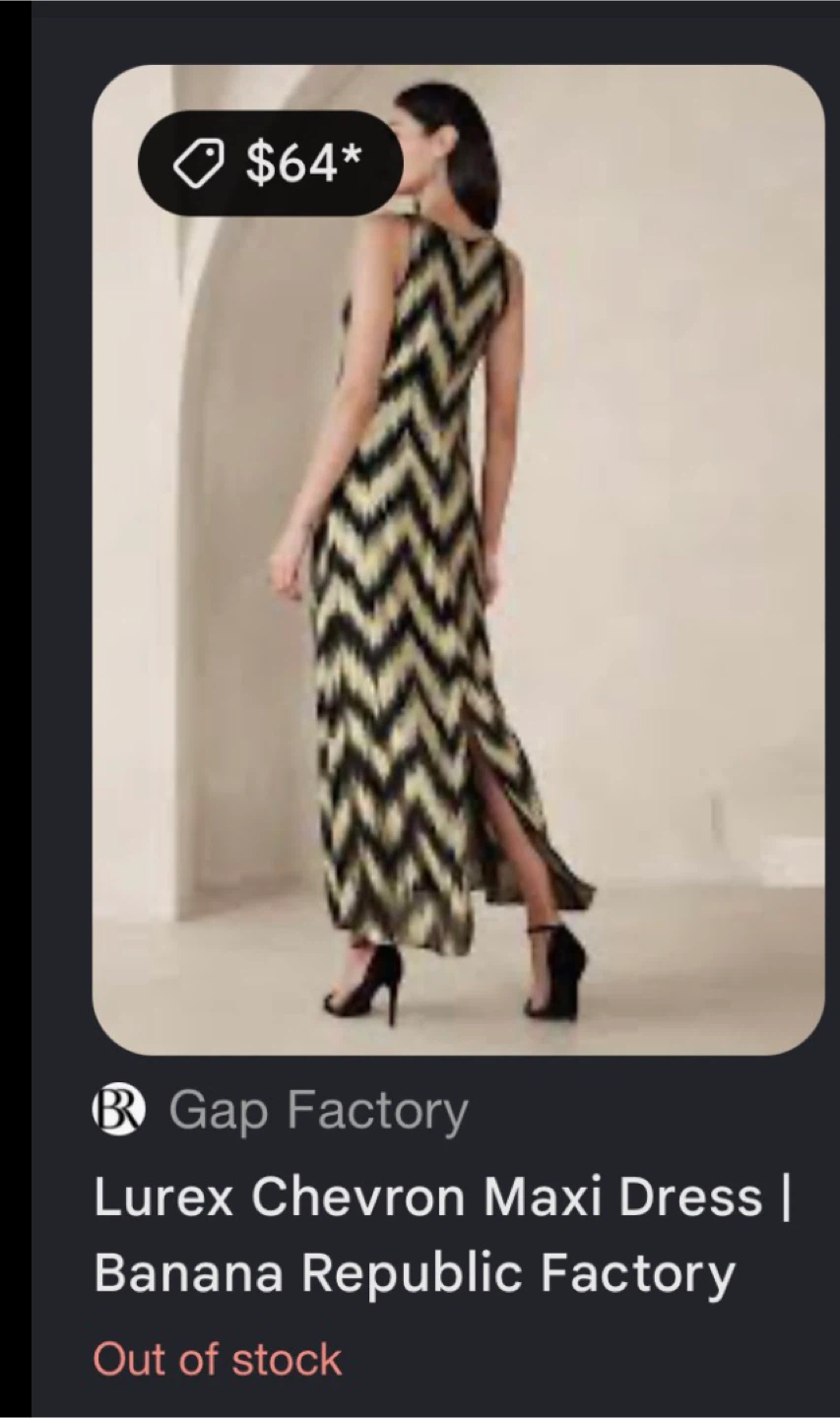 Banana Republic Factory Lurex Chevron Maxi Dress - photo 3