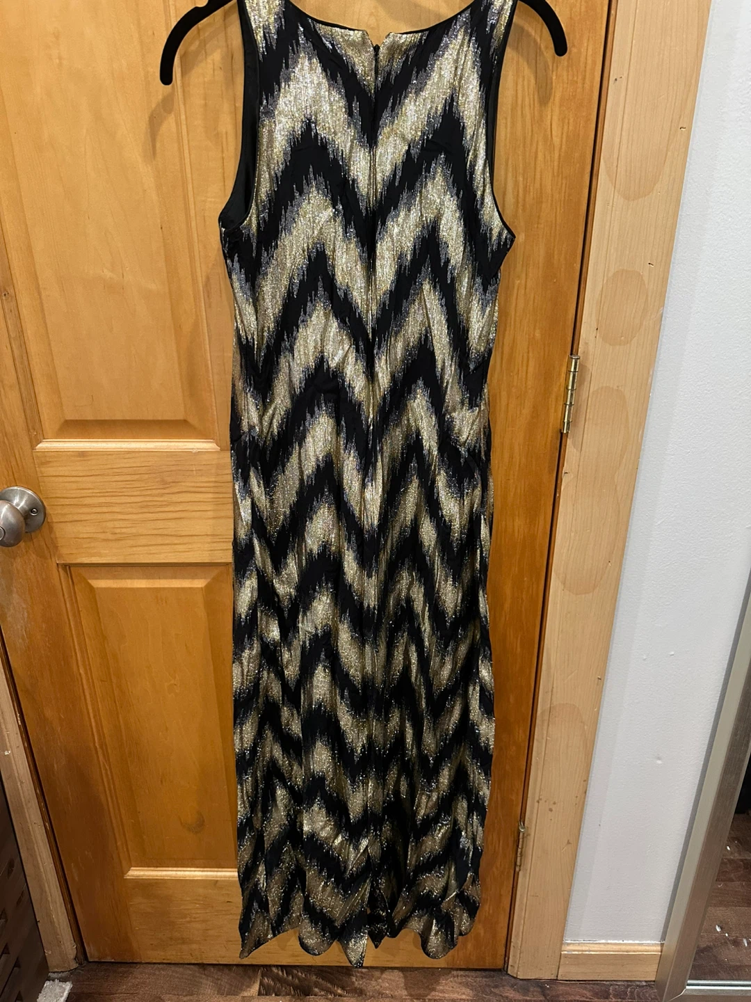 Banana Republic Factory Lurex Chevron Maxi Dress