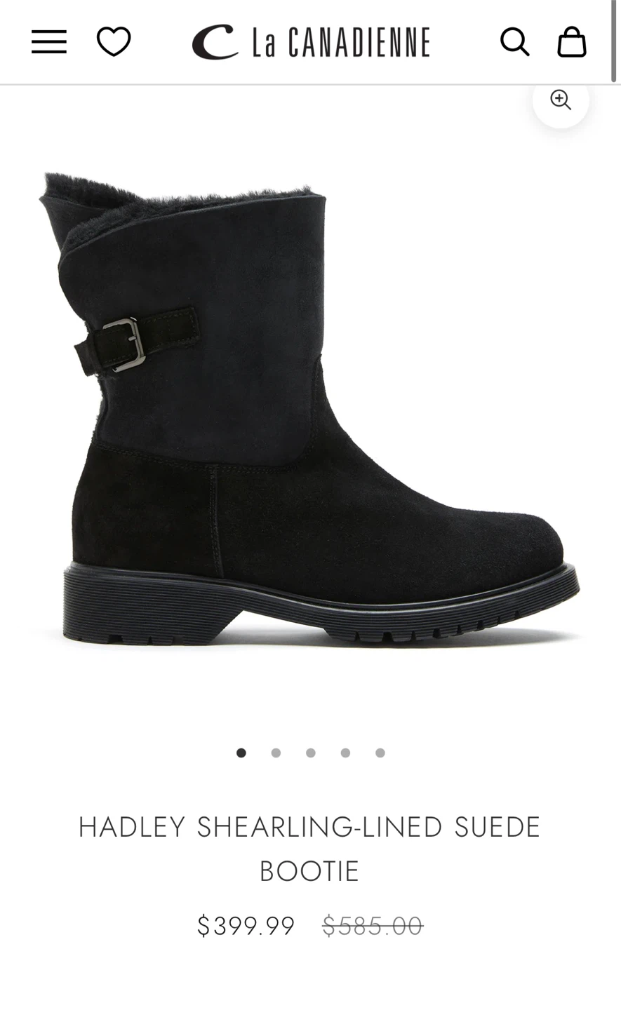 Black Suede Boots with Buckle Detail 7.5
