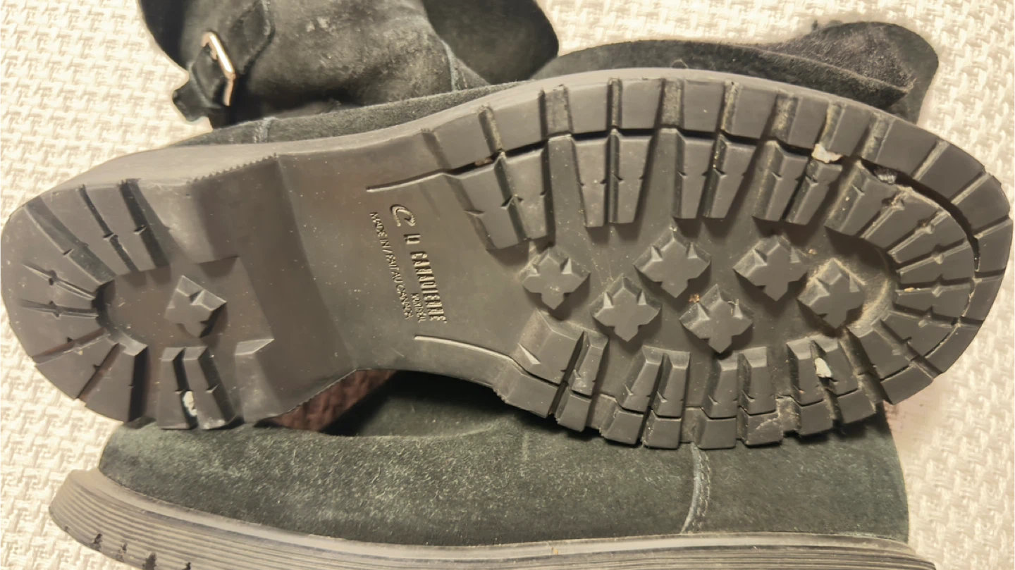 Black Suede Boots with Buckle Detail 7.5 - photo 4