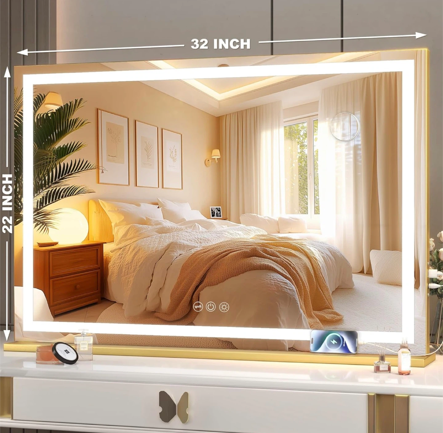 32" x 22" Vanity Mirror with Lights - photo 2