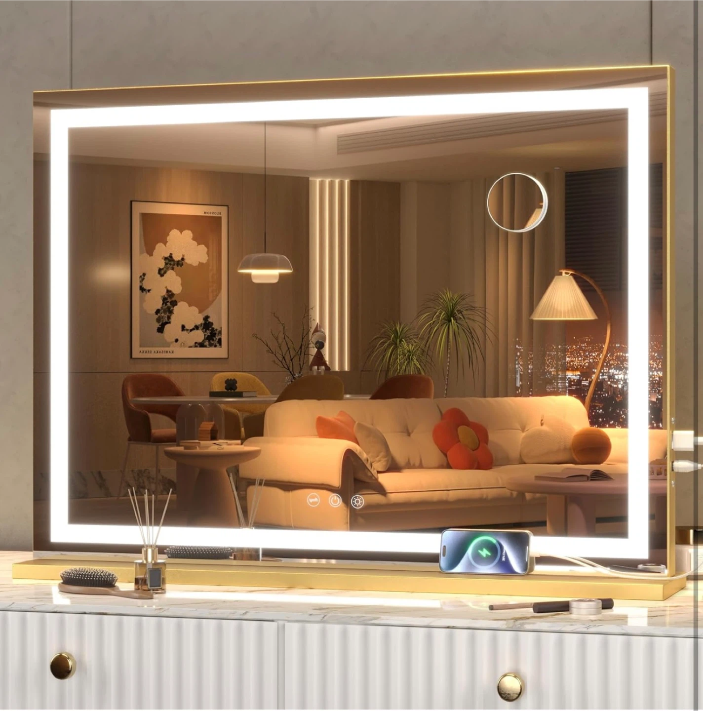 32" x 22" Vanity Mirror with Lights