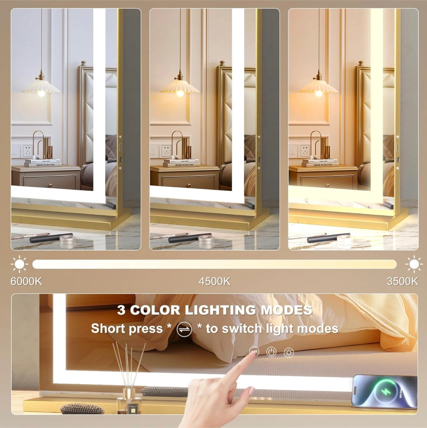 32" x 22" Vanity Mirror with Lights - photo 3
