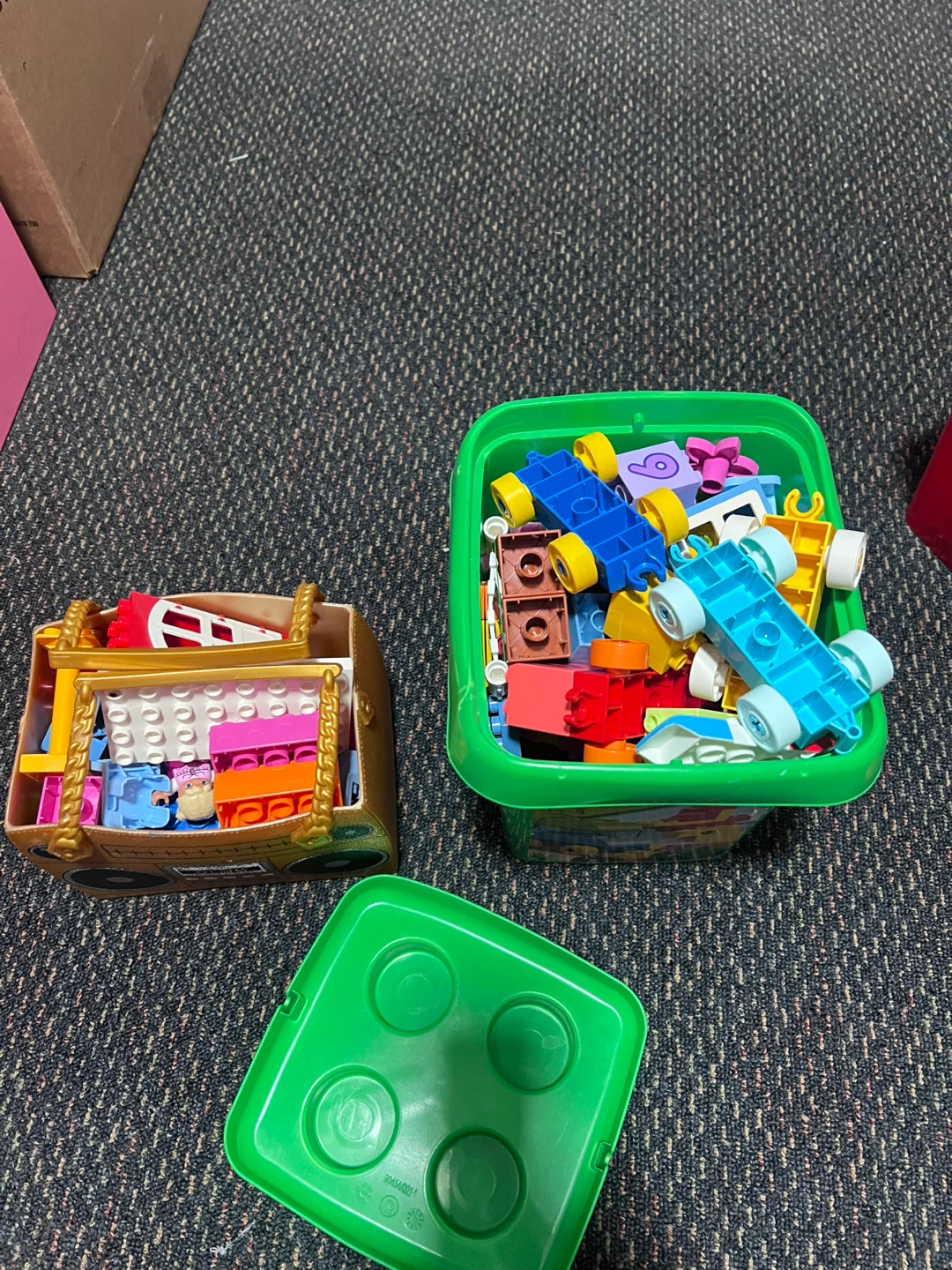 LEGO Duplo Bucket and Gold Boombox Toy Box