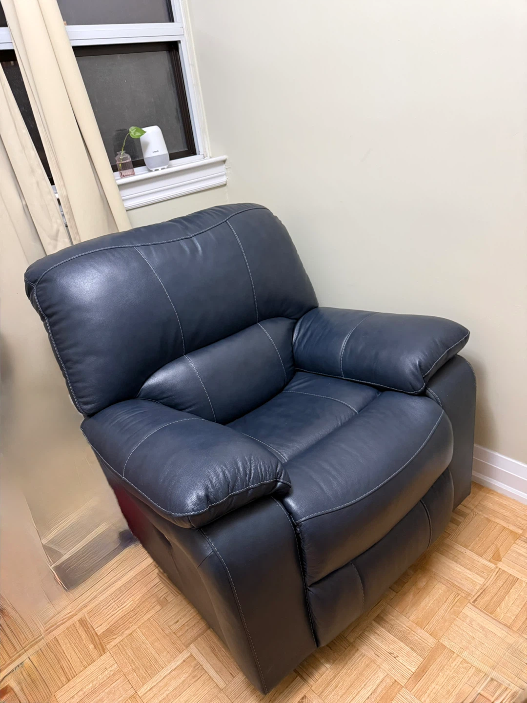 Electric Power Rocker Recliner with Padded faux leather