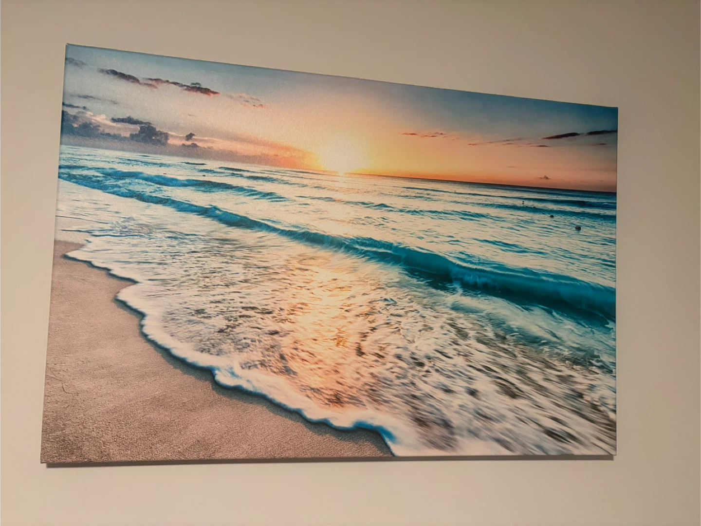 Canvas Wall Art - Beach Sunset