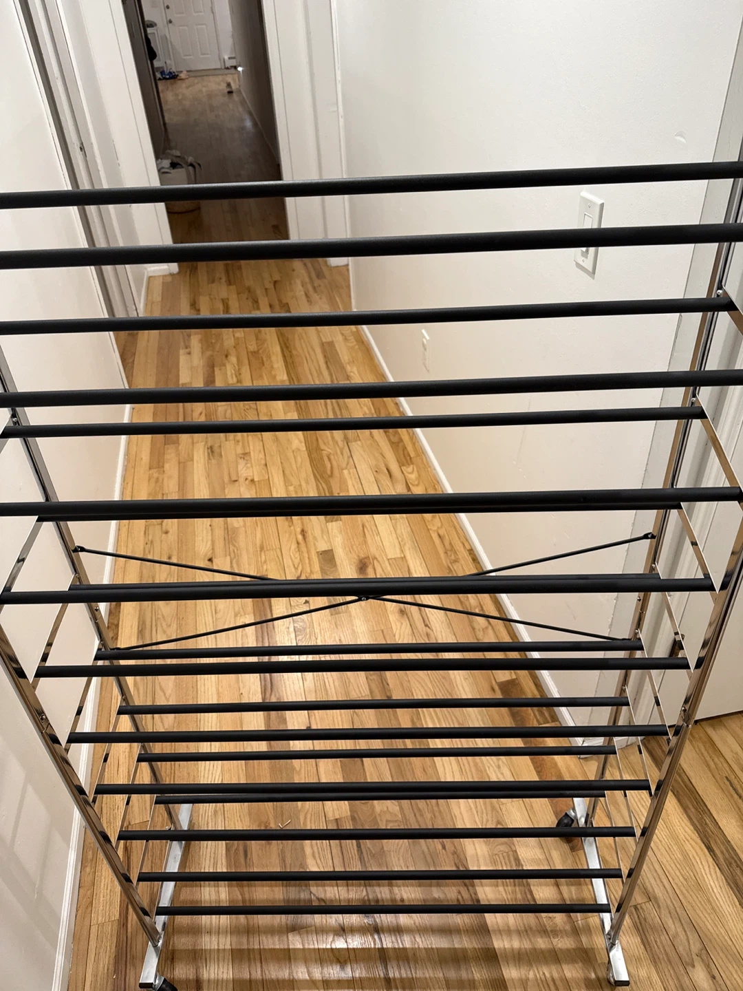 10-Tier Metal Shoe Rack with Wheels 👟 🛞 - photo 3