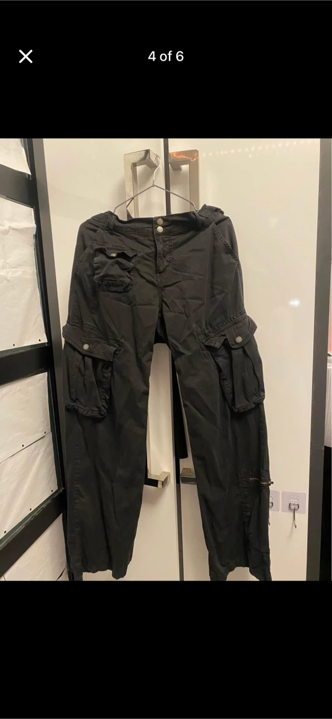 Garage Wide Leg Black Cargo Pants - photo 4